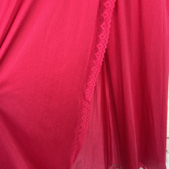 VTG Vanity Fair lace trim open front night gown - Picture 6 of 15